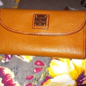 Dooney & Bourke Pebbled Leather Camel Wallet